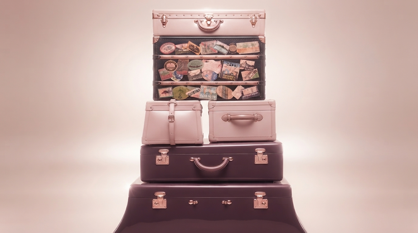 Editorial illustration for From Stackable Trunks to the Monogram: How Louis Vuitton Redefined Luxury Travel