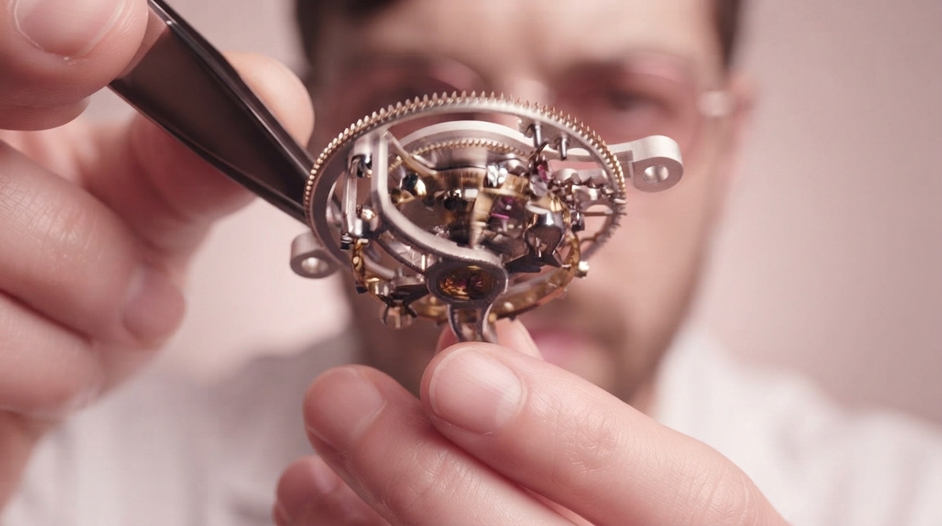 Editorial illustration for How a Tourbillon Works: The Rotating Cage That Outsmarted Gravity